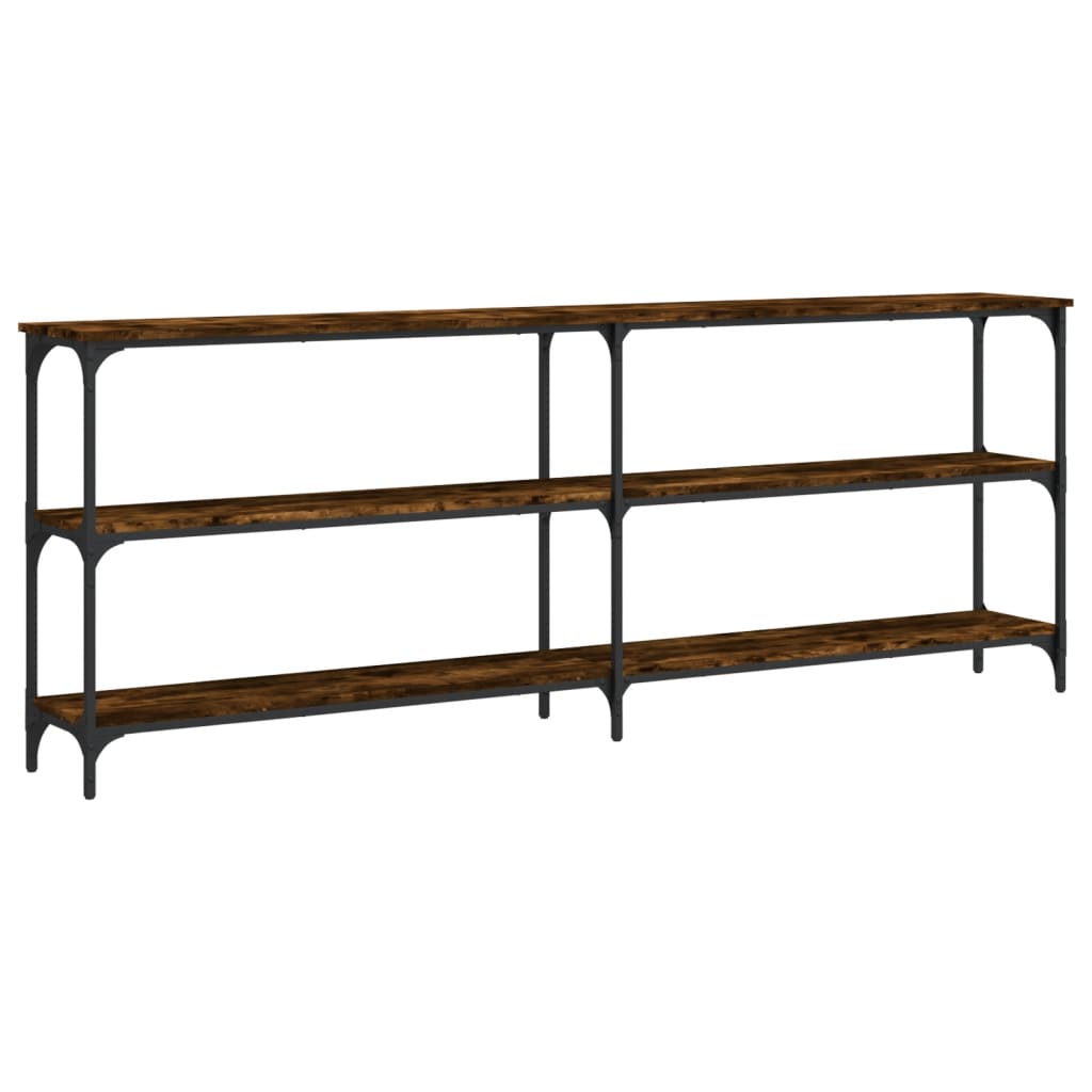 vidaXL Τραπέζι Κονσόλα Καπνιστή Δρυς 200x29x75 εκ. Επεξεργασμένο Ξύλο