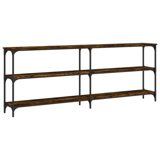 vidaXL Τραπέζι Κονσόλα Καπνιστή Δρυς 200x29x75 εκ. Επεξεργασμένο Ξύλο