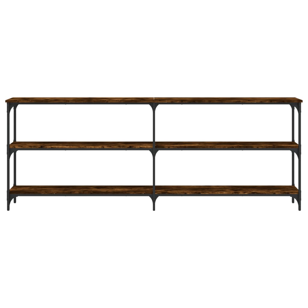 vidaXL Τραπέζι Κονσόλα Καπνιστή Δρυς 200x29x75 εκ. Επεξεργασμένο Ξύλο