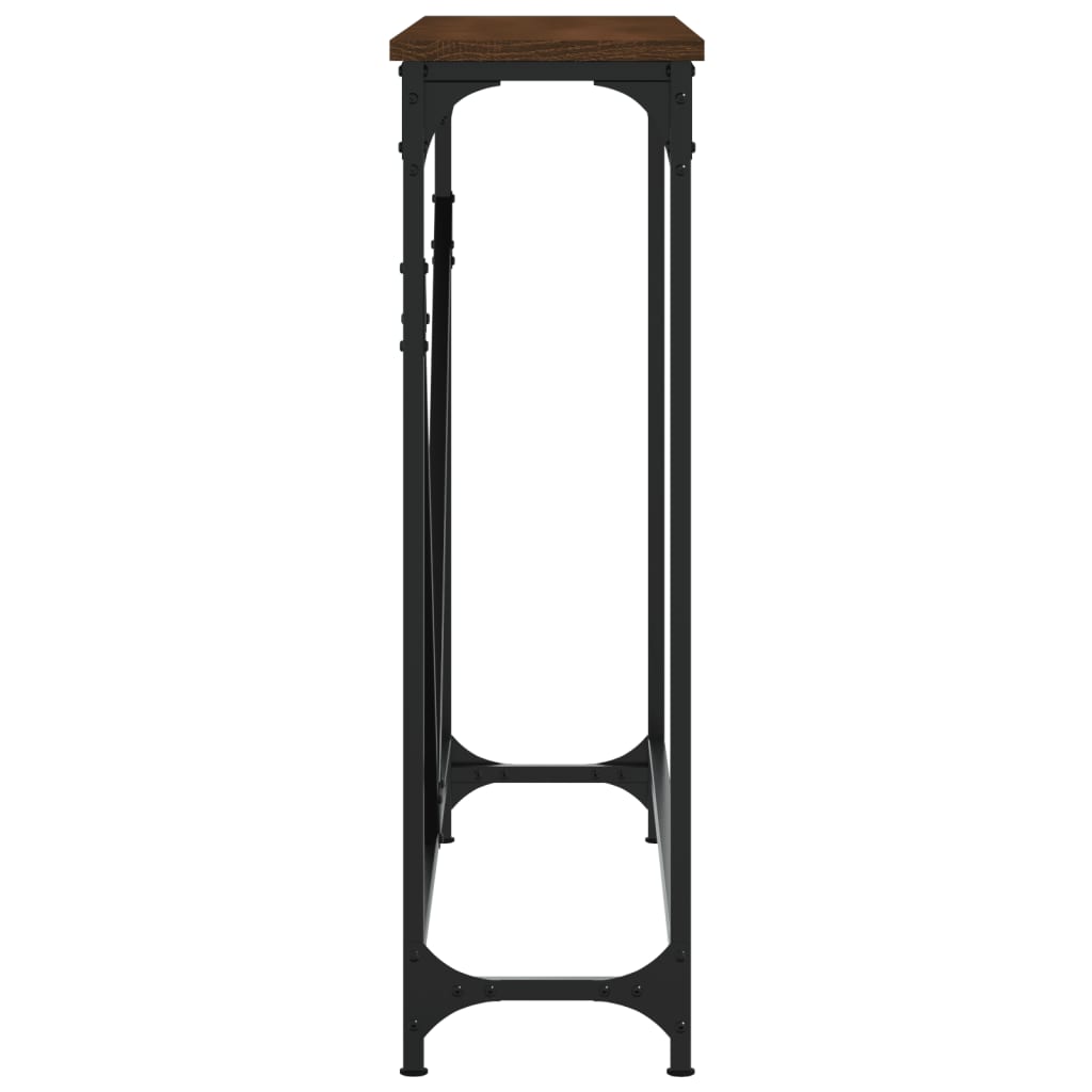 vidaXL Τραπέζι Κονσόλα Καφέ Δρυς 102 x 22,5 x 75 εκ. από Επεξεργ. Ξύλο