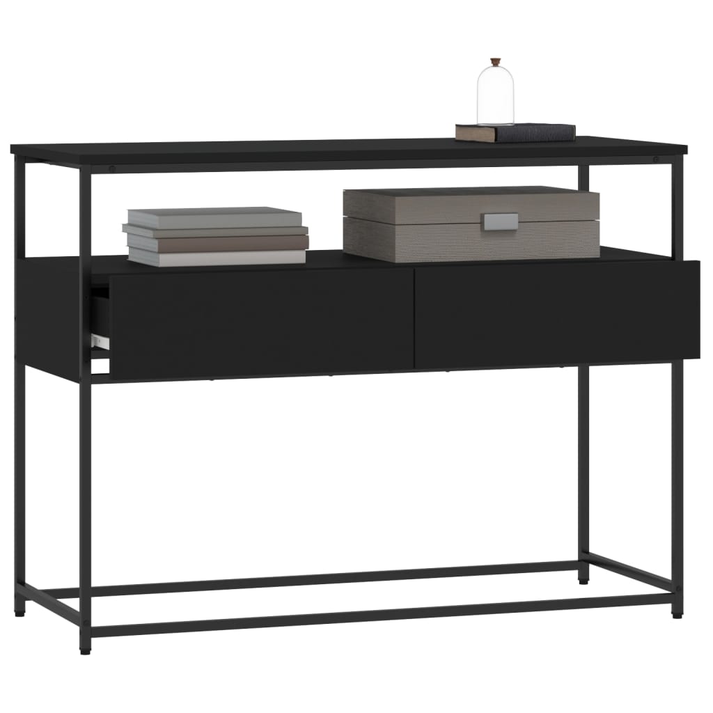 vidaXL Τραπέζι Κονσόλα Μαύρο 100x40x75 εκ. Επεξεργασμένο Ξύλο