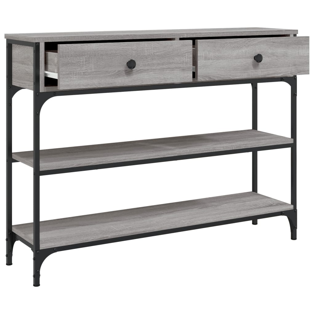 vidaXL Τραπέζι Κονσόλα Γκρι Sonoma 100x25x75 εκ. Επεξεργασμένο Ξύλο