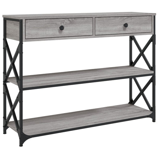 vidaXL Τραπέζι Κονσόλα Γκρι Sonoma 100x28x75 εκ. Επεξεργασμένο Ξύλο