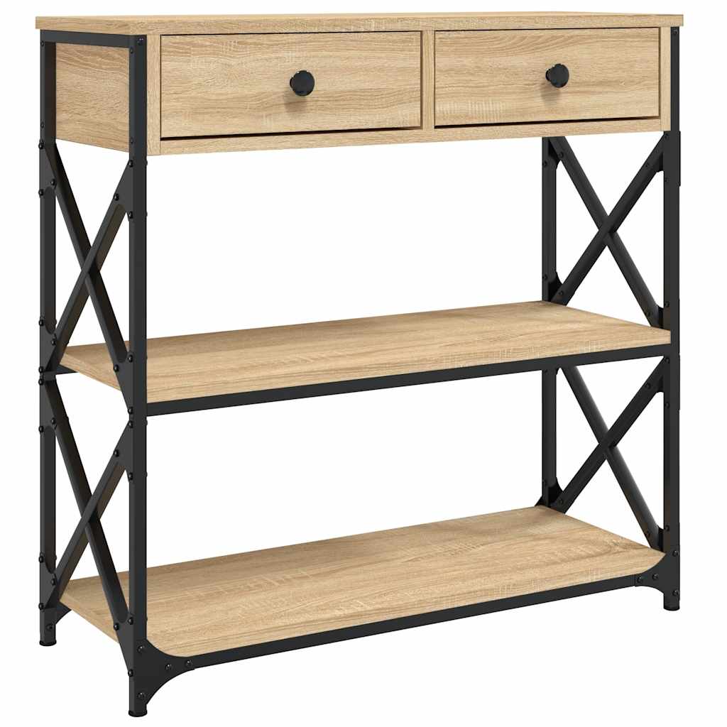 vidaXL Τραπέζι Κονσόλα Sonoma Δρυς 75 x 28 x 75 εκ. Επεξεργασμένο Ξύλο