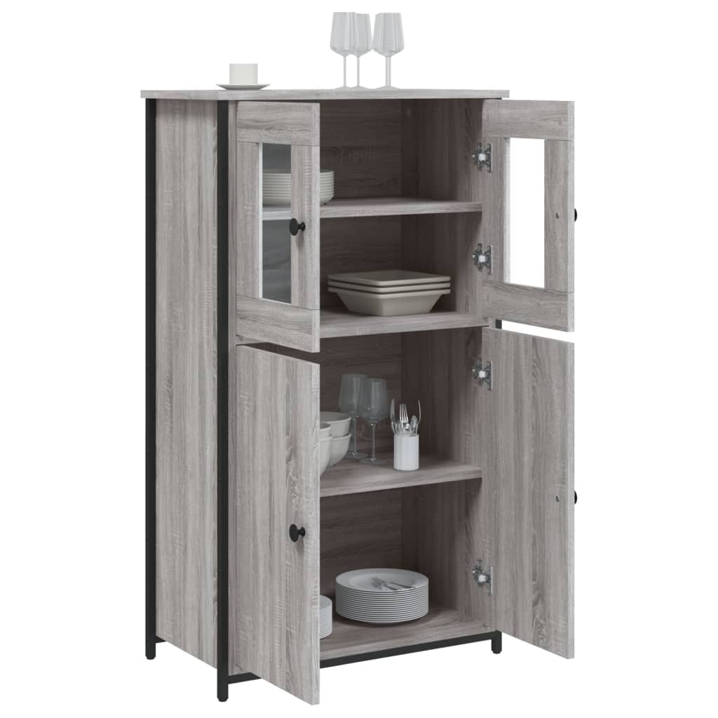 vidaXL Ντουλάπι Γκρι Sonoma 62x32x106,5 εκ. από Επεξεργασμένο Ξύλο