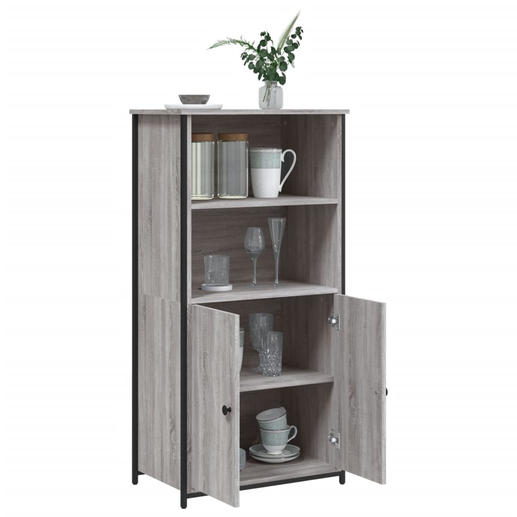 vidaXL Ντουλάπι Γκρι Sonoma 62x36x121,5 εκ. από Επεξεργασμένο Ξύλο