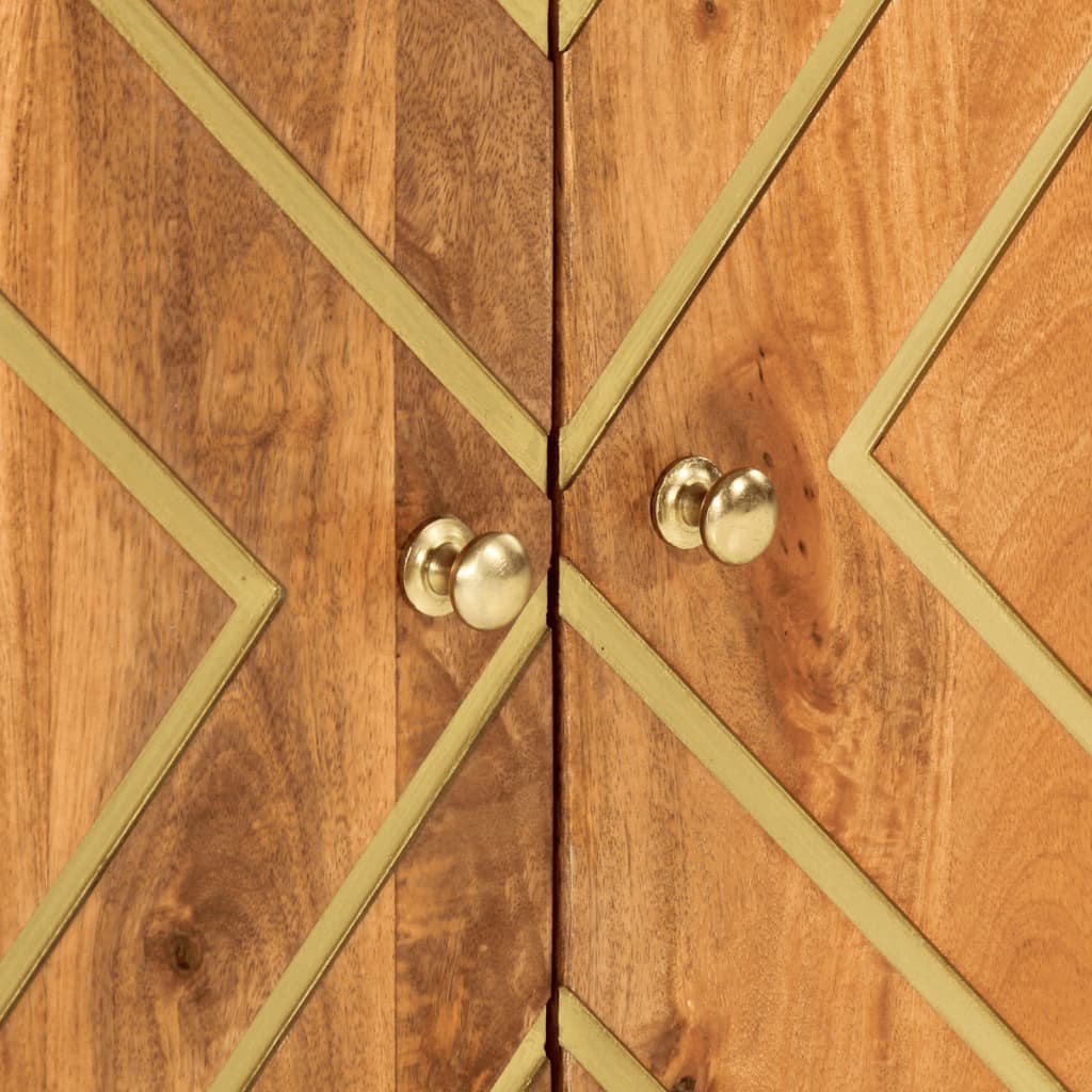 vidaXL Βοηθητικό Έπιπλο Καφέ/Μαύρο 60x33,5x75 εκ. Μασίφ Ξύλο Μάνγκο