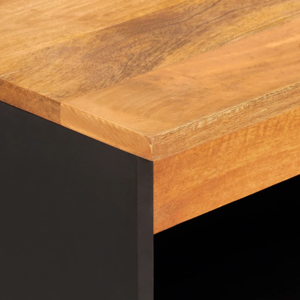vidaXL Βοηθητικό Έπιπλο Καφέ/Μαύρο 60x33,5x75 εκ. Μασίφ Ξύλο Μάνγκο