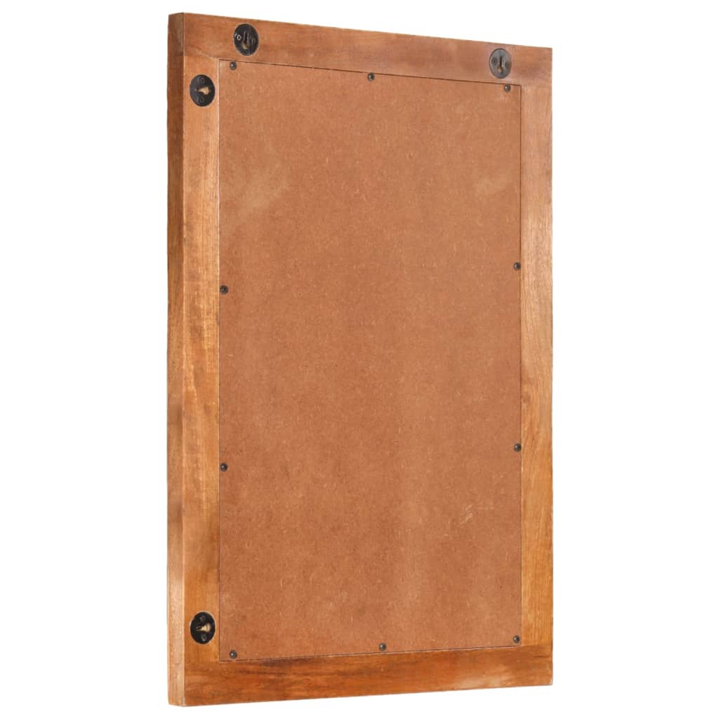 vidaXL Καθρέφτης Μπάνιου Καφέ 50x70x3 εκ. από Μασίφ Ξύλο Μάνγκο/Γυαλί