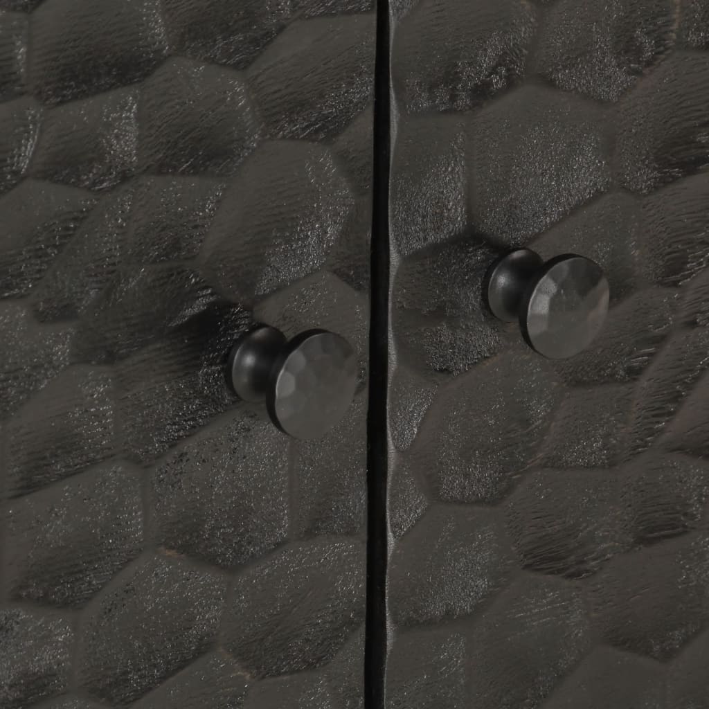 vidaXL Τραπεζάκι Σαλονιού Μαύρο 80 x 50 x 40 εκ. από Μασίφ Ξύλο Μάνγκο