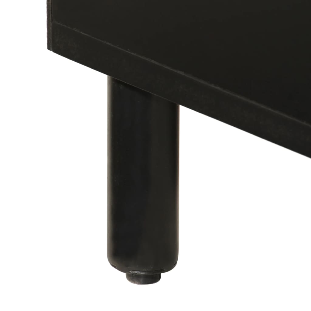 vidaXL Ντουλάπι Μπάνιου Μαύρο 38 x 33 x 160 εκ. από Μασίφ Ξύλο Μάνγκο