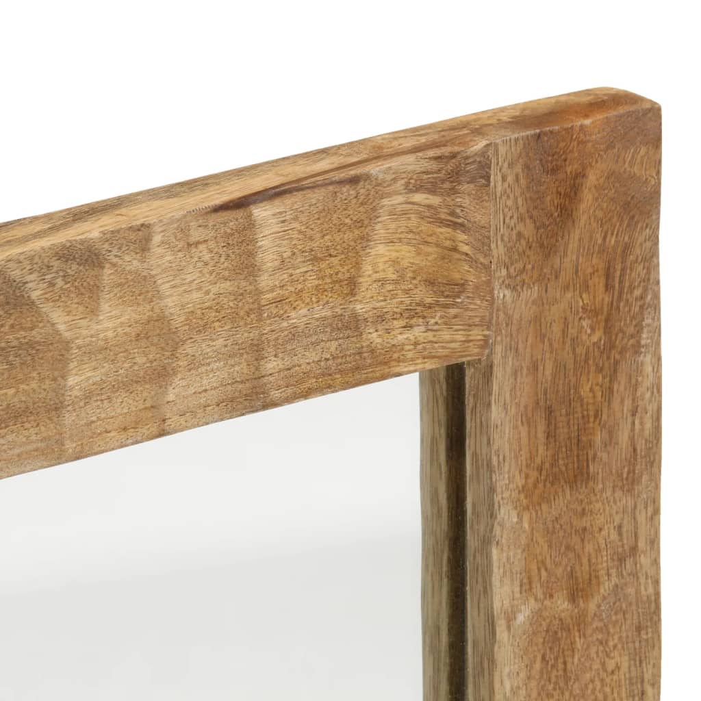 vidaXL Καθρέφτης Μπάνιου 50x70x2,5 εκ. από Μασίφ Ξύλο Μάνγκο/Γυαλί