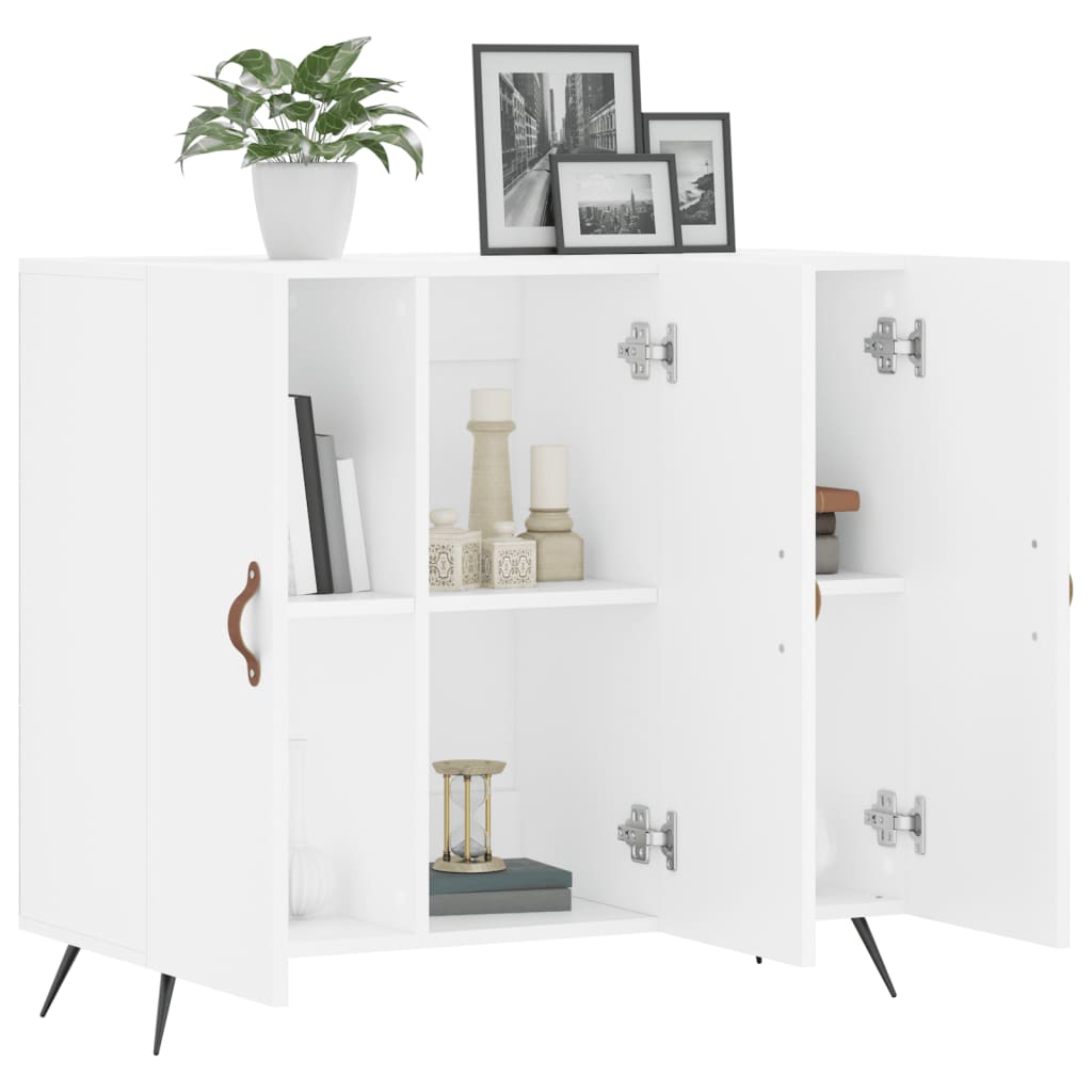 vidaXL Μπουφές Λευκός 90 x 34 x 80 εκ. από Επεξεργασμένο Ξύλο