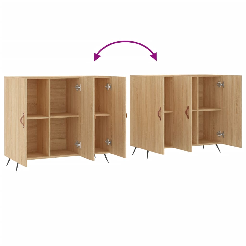 vidaXL Ντουλάπι Sonoma δρυς 90x34x80 εκ. Επεξεργασμένο Ξύλο