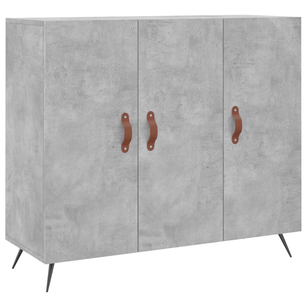vidaXL Ντουλάπι Γκρι Σκυροδέματος 90x34x80 εκ. Επεξεργασμένο Ξύλο