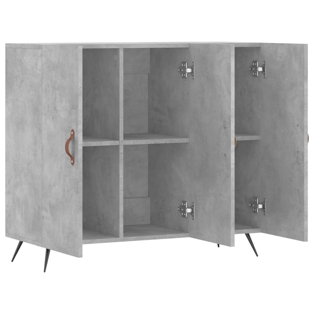 vidaXL Ντουλάπι Γκρι Σκυροδέματος 90x34x80 εκ. Επεξεργασμένο Ξύλο