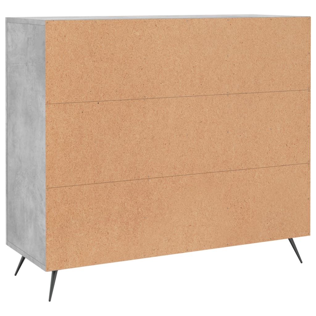 vidaXL Ντουλάπι Γκρι Σκυροδέματος 90x34x80 εκ. Επεξεργασμένο Ξύλο