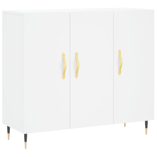 vidaXL Μπουφές Λευκός 90 x 34 x 80 εκ. από Επεξεργασμένο Ξύλο