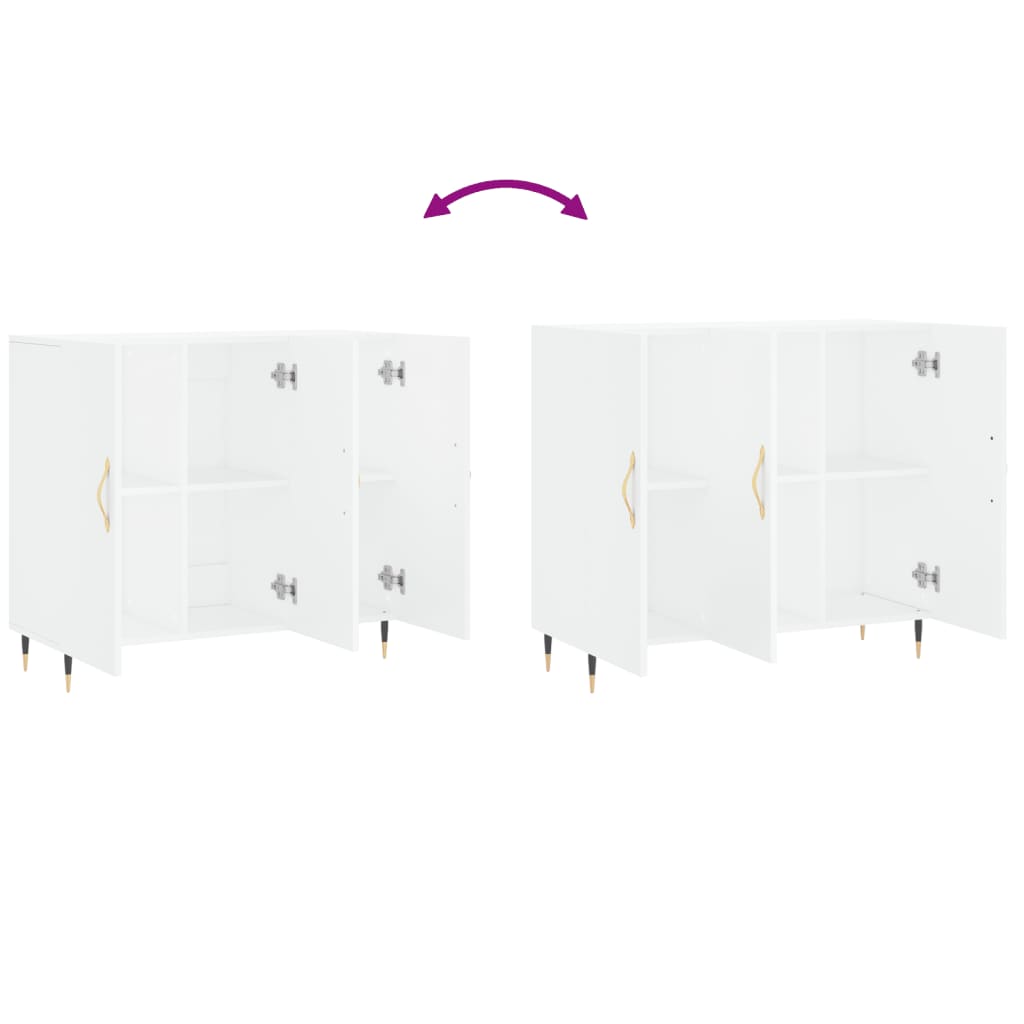 vidaXL Μπουφές Λευκός 90 x 34 x 80 εκ. από Επεξεργασμένο Ξύλο