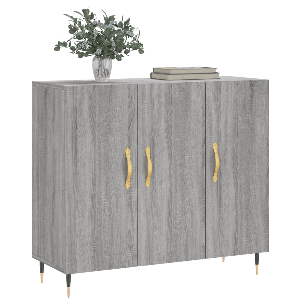 vidaXL Ντουλάπι Γκρι Sonoma 90 x 34 x 80 εκ. από Επεξεργασμένο Ξύλο