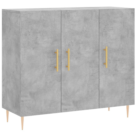 vidaXL Ντουλάπι Γκρι Σκυροδέματος 90x34x80 εκ. Επεξεργασμένο Ξύλο