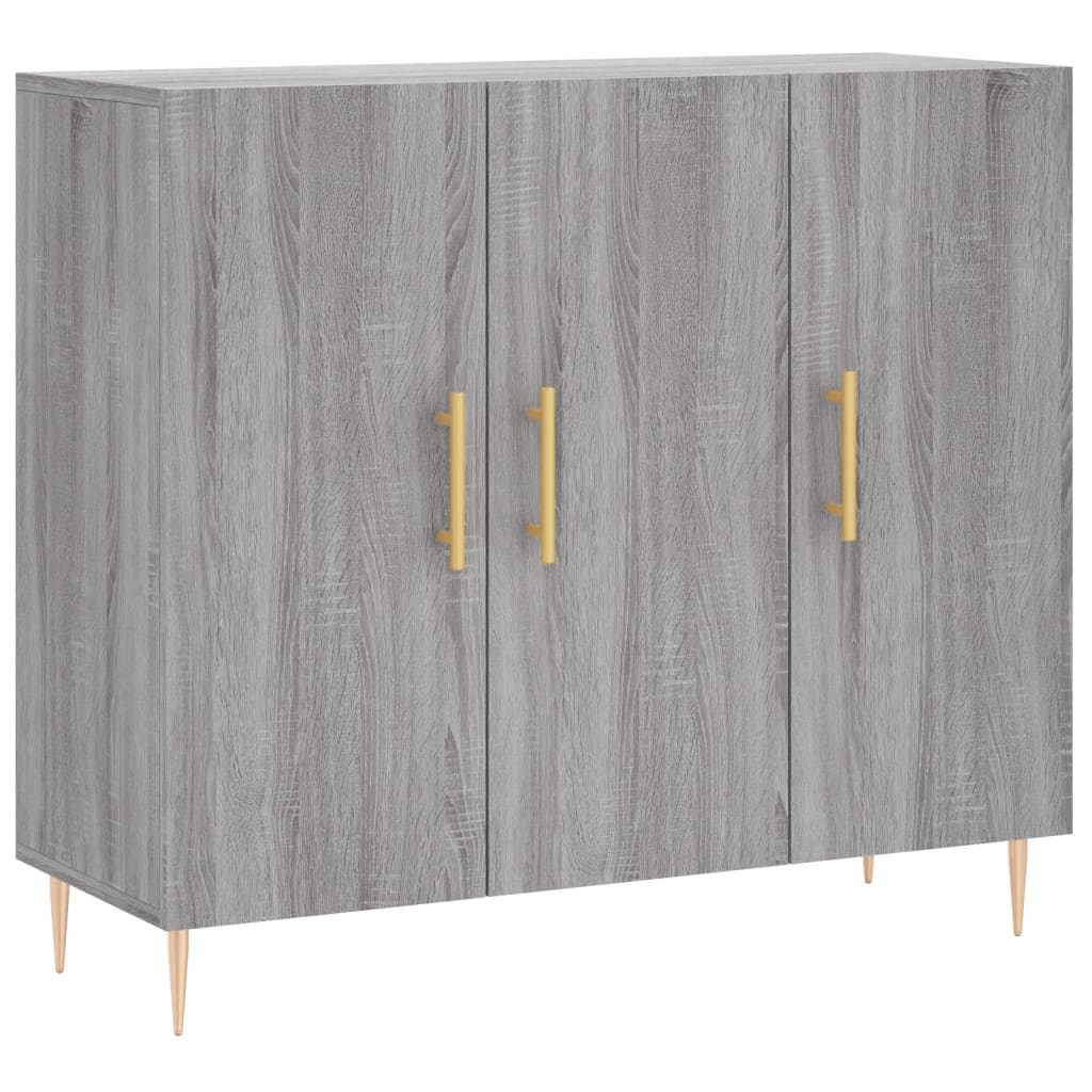 vidaXL Ντουλάπι Γκρι Sonoma 90 x 34 x 80 εκ. από Επεξεργασμένο Ξύλο