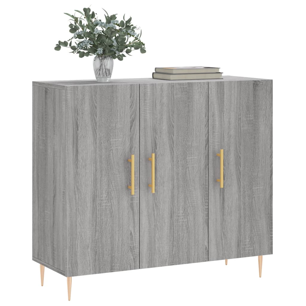 vidaXL Ντουλάπι Γκρι Sonoma 90 x 34 x 80 εκ. από Επεξεργασμένο Ξύλο