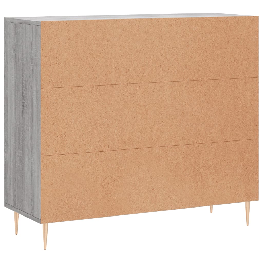 vidaXL Ντουλάπι Γκρι Sonoma 90 x 34 x 80 εκ. από Επεξεργασμένο Ξύλο