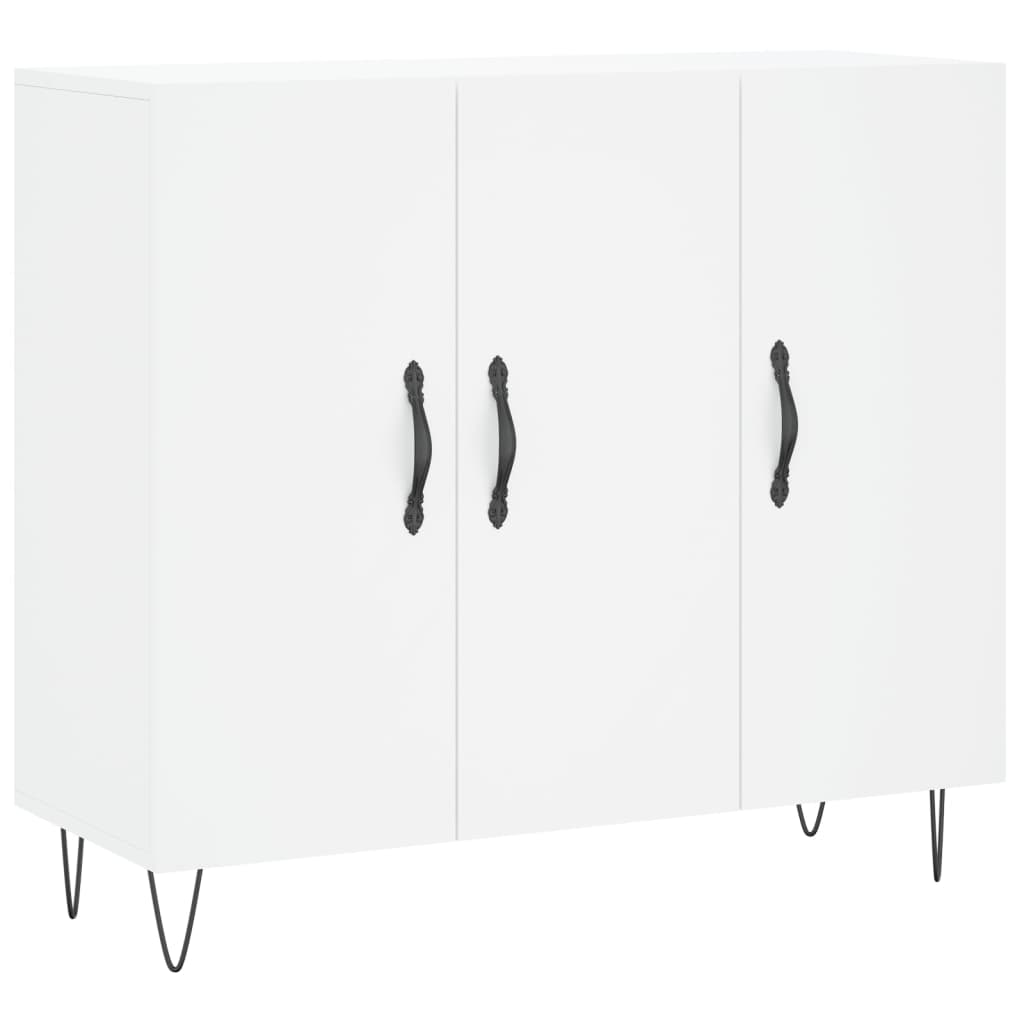 vidaXL Μπουφές Λευκός 90 x 34 x 80 εκ. από Επεξεργασμένο Ξύλο