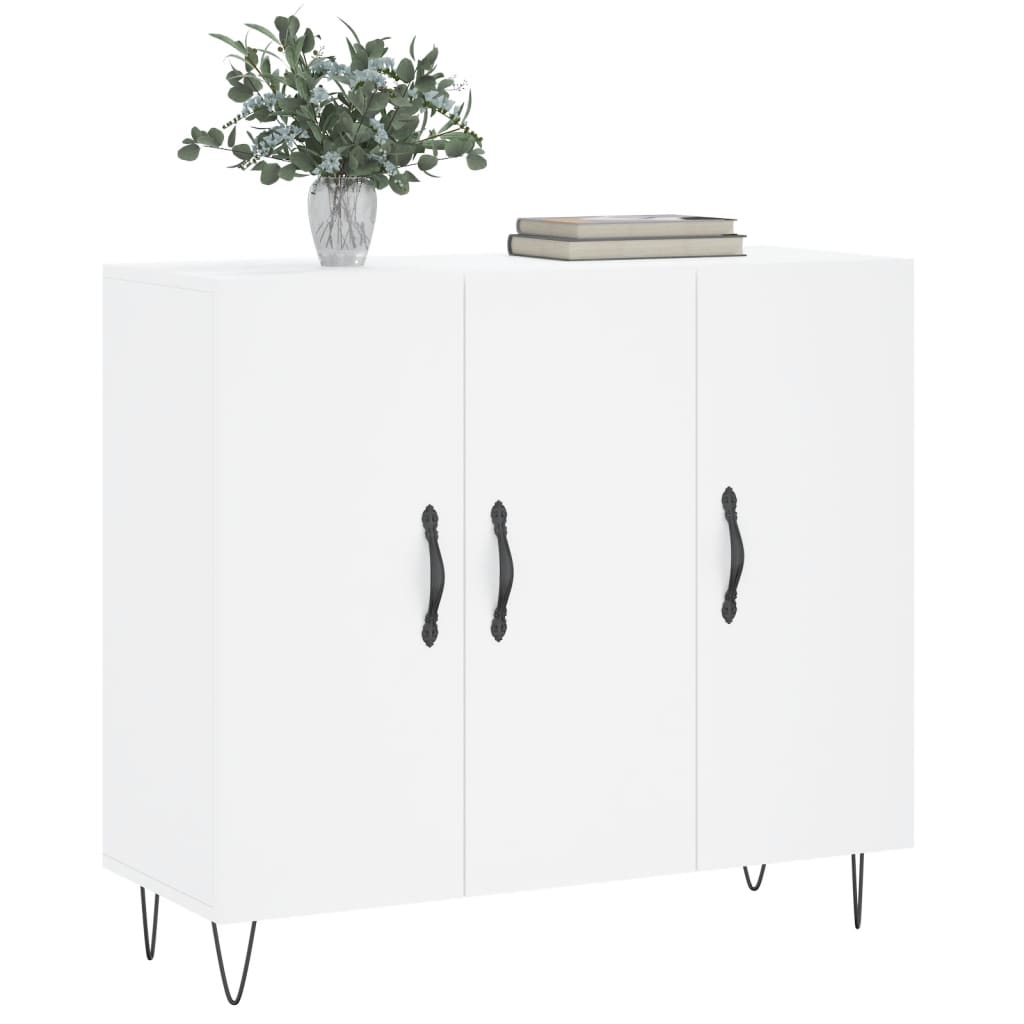 vidaXL Μπουφές Λευκός 90 x 34 x 80 εκ. από Επεξεργασμένο Ξύλο