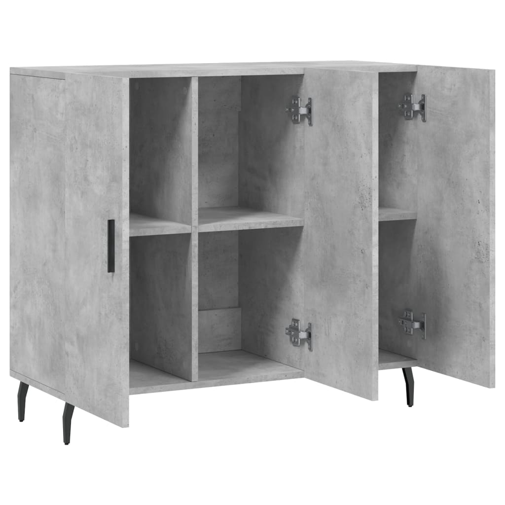 vidaXL Ντουλάπι Γκρι Σκυροδέματος 90x34x80 εκ. Επεξεργασμένο Ξύλο