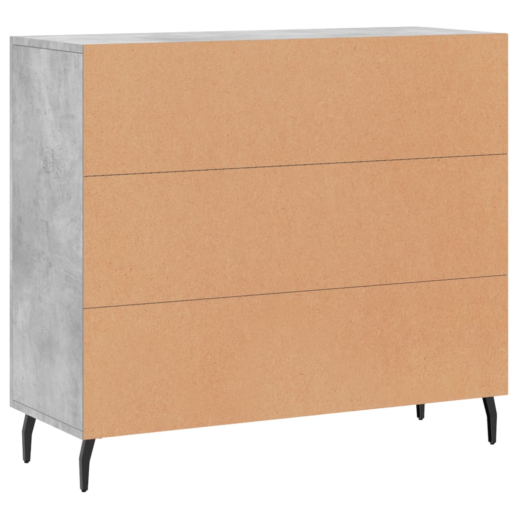 vidaXL Ντουλάπι Γκρι Σκυροδέματος 90x34x80 εκ. Επεξεργασμένο Ξύλο