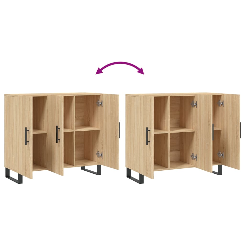 vidaXL Ντουλάπι Sonoma δρυς 90x34x80 εκ. Επεξεργασμένο Ξύλο