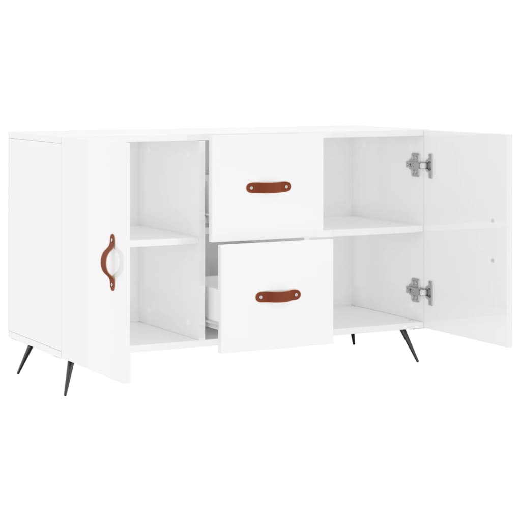 vidaXL Ντουλάπι Γυαλιστερό Λευκό 100 x 36 x60 εκ. Επεξεργασμένο Ξύλο