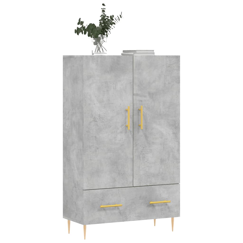 vidaXL Ντουλάπα Γκρι Σκυροδέματος 69,5 x 31 x 115 εκ. Επεξεργ. Ξύλο