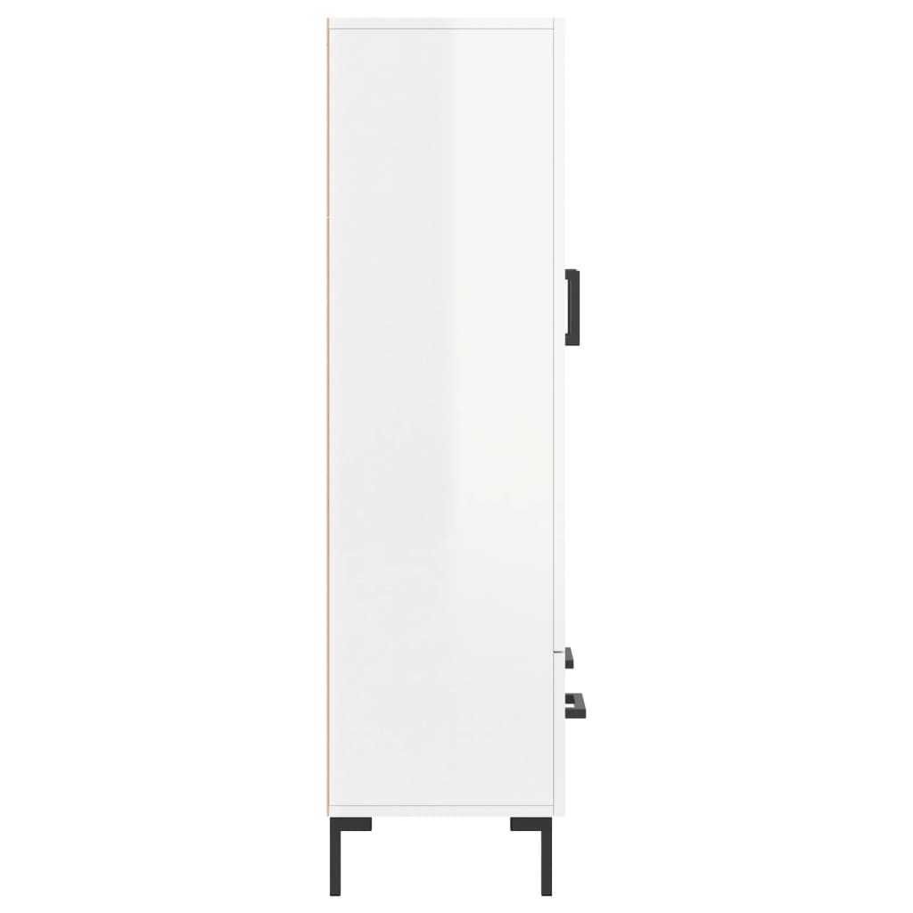 vidaXL Ντουλάπα Γυαλ. Λευκό 69,5 x 31 x 115 εκ. από Επεξεργασμένο Ξύλο
