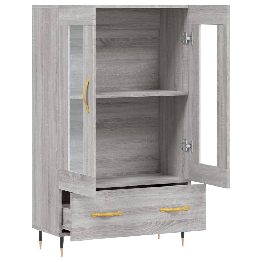 vidaXL Ντουλάπα Γκρι Sonoma 69,5 x 31 x 115 εκ. από Επεξεργασμένο Ξύλο