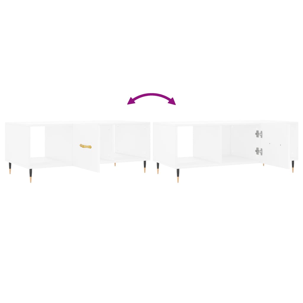 vidaXL Τραπεζάκι Σαλονιού Λευκό 102x50x40 εκ. από Επεξεργασμένο Ξύλο