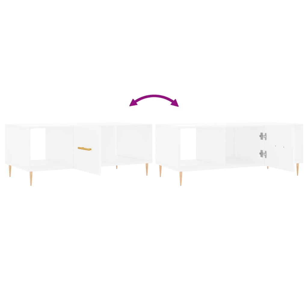 vidaXL Τραπεζάκι Σαλονιού Λευκό 102x50x40 εκ. από Επεξεργασμένο Ξύλο