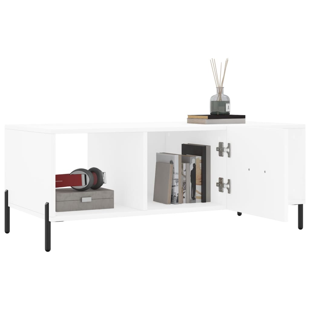 vidaXL Τραπεζάκι Σαλονιού Λευκό 102x50x40 εκ. από Επεξεργασμένο Ξύλο