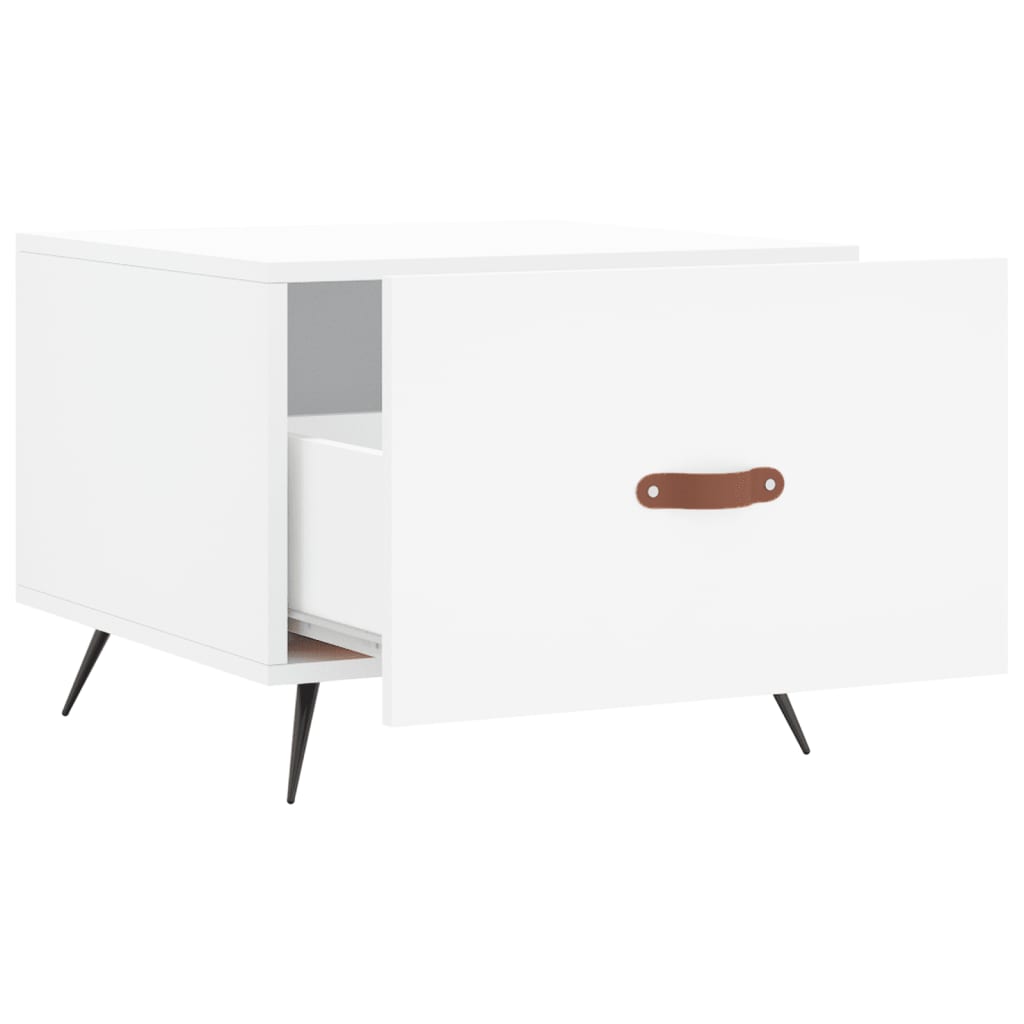 vidaXL Τραπεζάκι Σαλονιού Λευκό 50 x 50 x 40 εκ. από Επεξεργ. Ξύλο