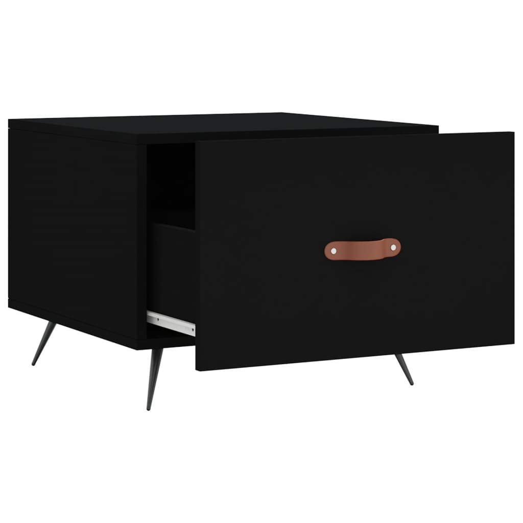 vidaXL Τραπεζάκι Σαλονιού Μαύρο 50x50x40 εκ. από Επεξεργασμένο Ξύλο