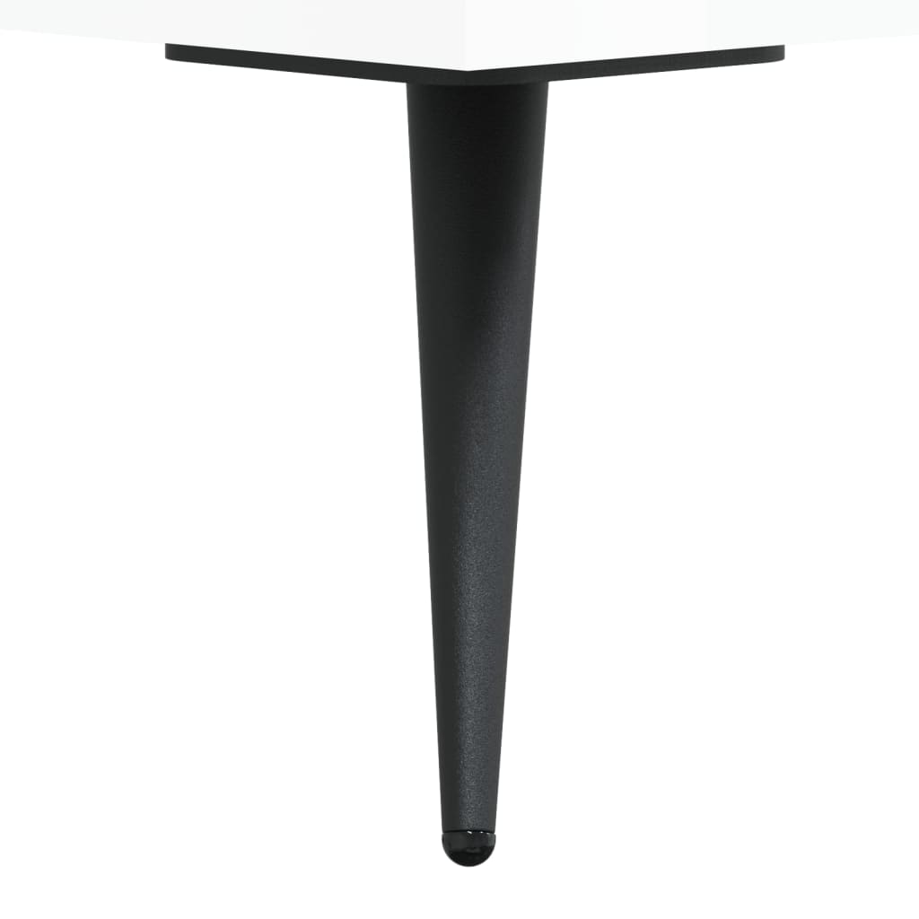 vidaXL Τραπεζάκι Σαλονιού Γυαλ. Λευκό 50 x 50 x 40 εκ. Επεξεργ. Ξύλο