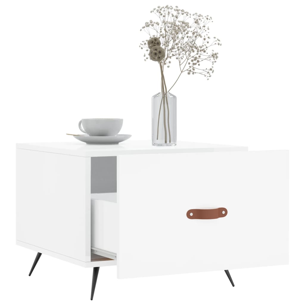 vidaXL Τραπεζάκια Σαλονιού 2 τεμ. Λευκά 50x50x40 εκ Επεξεργασμένο Ξύλο