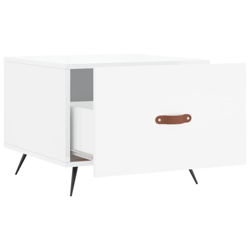 vidaXL Τραπεζάκια Σαλονιού 2 τεμ. Λευκά 50x50x40 εκ Επεξεργασμένο Ξύλο