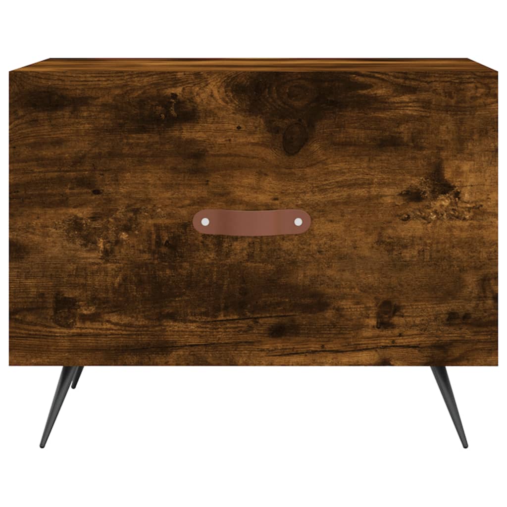 vidaXL Τραπεζάκια Σαλονιού 2 τεμ Καπνιστή Oak 50x50x40 εκ Επεξ. Ξύλο