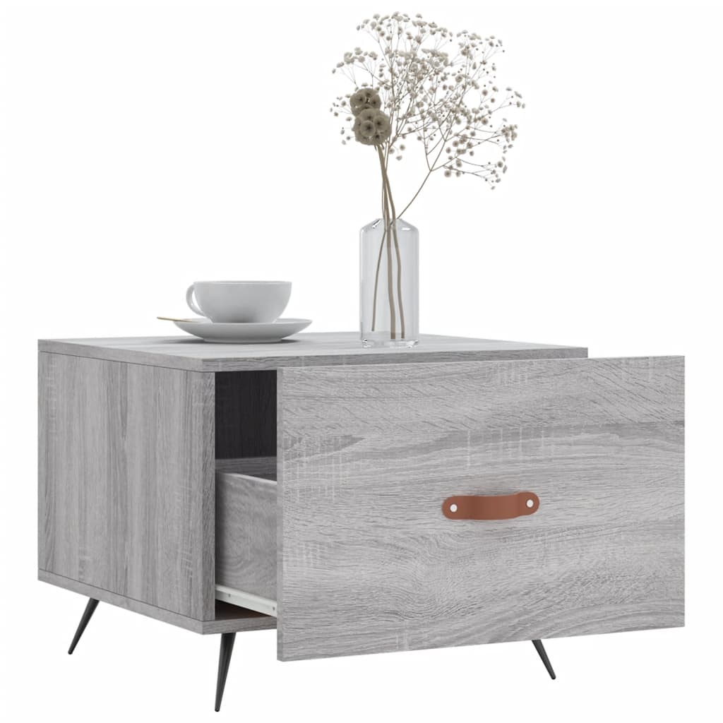 vidaXL Τραπεζάκι Σαλονιού Γκρι Sonoma 50x50x40 εκ. Επεξεργασμένο Ξύλο