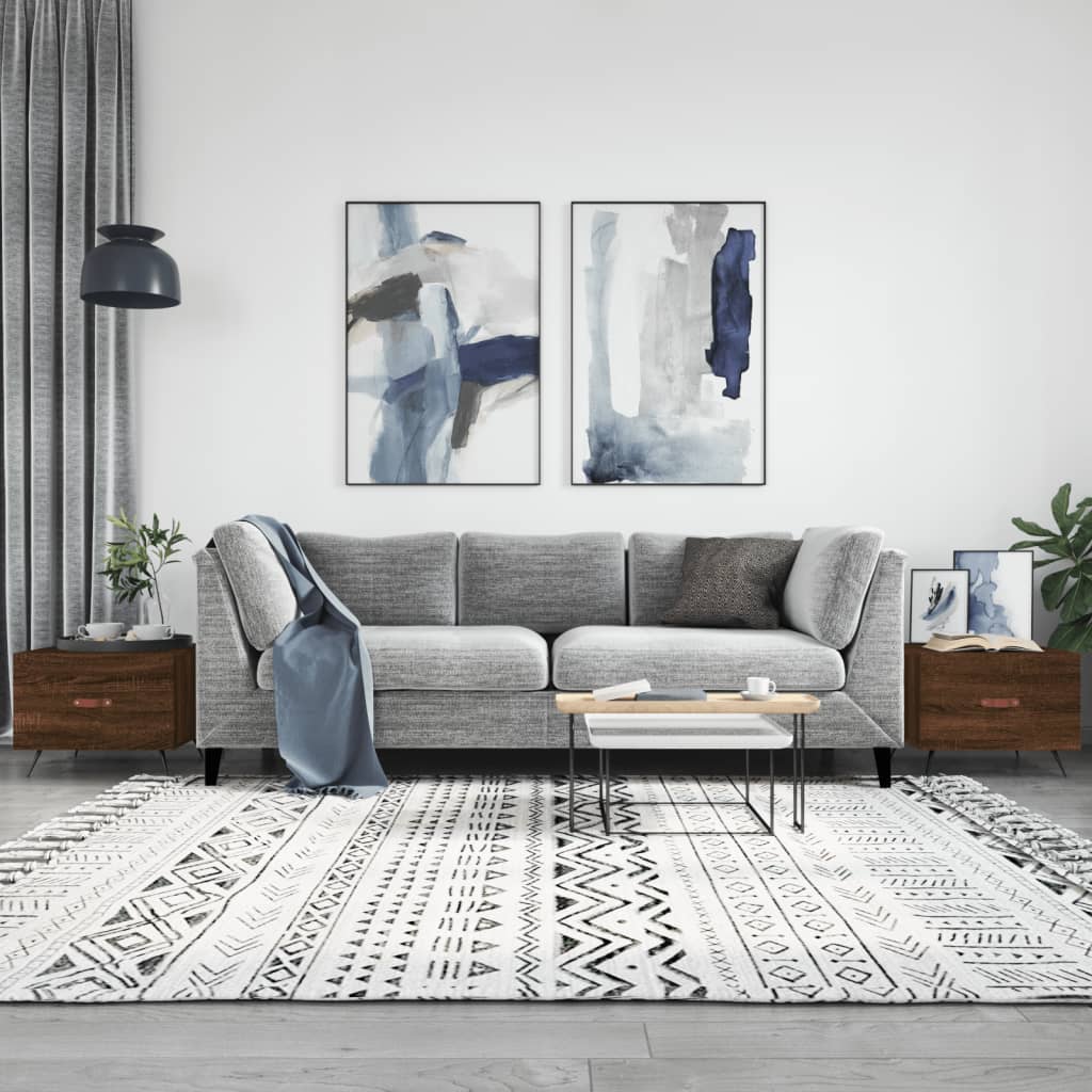 vidaXL Τραπεζάκια Σαλονιού 2 τεμ Brown Oak 50x50x40 εκ Επεξ. Ξύλο