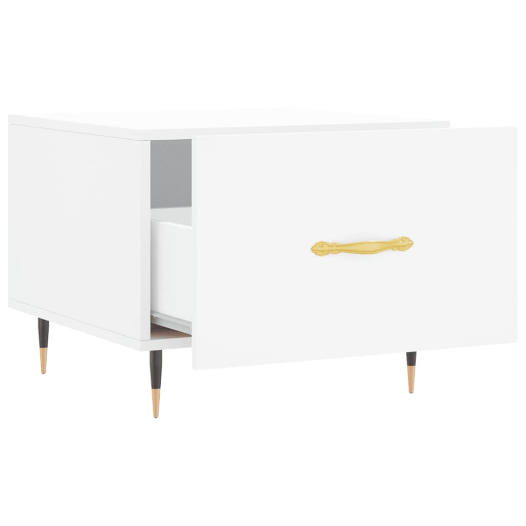 vidaXL Τραπεζάκια Σαλονιού 2 τεμ. Λευκά 50x50x40 εκ Επεξεργασμένο Ξύλο