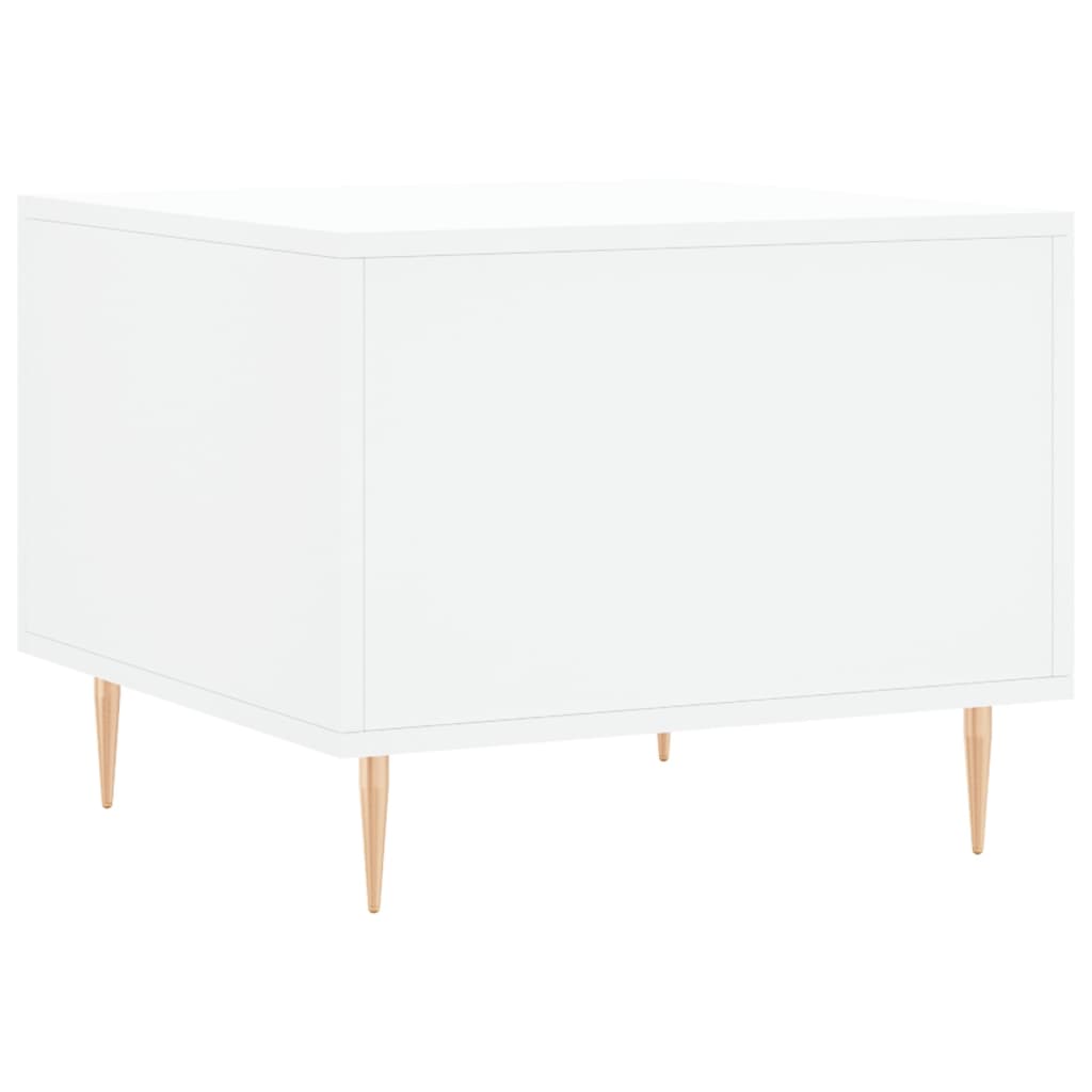 vidaXL Τραπεζάκια Σαλονιού 2 τεμ. Λευκά 50x50x40 εκ Επεξεργασμένο Ξύλο